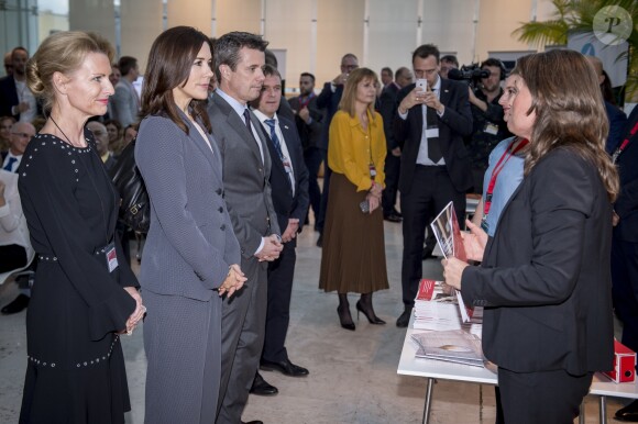 Le prince Frederik et la princesse Mary de Danemark ont assisté à un événement gastronomique nordique et italien lors d'une visite économique et culturelle à Rome, Italie, le 7 novembre 2018.