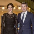 Le prince Frederik et la princesse Mary de Danemark ont pris part à l'hôtel Waldorf Astoria de Rome à un dîner officiel avec les 36 chefs d'entreprise qui les accompagnaient dans leur visite officielle à Rome, le 7 novembre 2018.