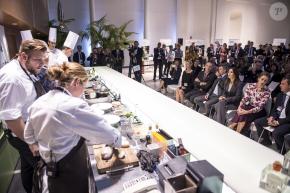 Le prince Frederik et la princesse Mary de Danemark ont assisté à un événement gastronomique nordique et italien lors d'une visite économique et culturelle à Rome, Italie, le 7 novembre 2018.