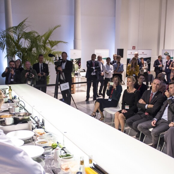 Le prince Frederik et la princesse Mary de Danemark ont assisté à un événement gastronomique nordique et italien lors d'une visite économique et culturelle à Rome, Italie, le 7 novembre 2018.