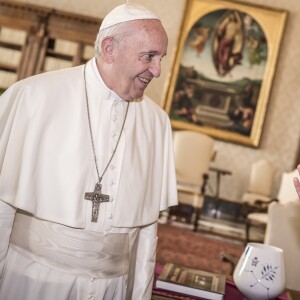 Le prince Frederik et la princesse Mary de Danemark ont été reçus en audience par le pape François au Vatican lors de leur visite officielle à Rome, le 8 novembre 2018