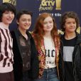 From left, Finn Wolfhard, Noah Schnapp, Sadie Sink, Gaten Matarazzo aux MTV Movie and TV Awards 2018