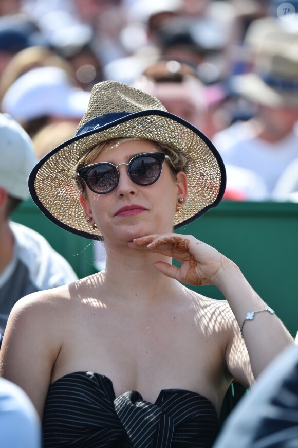 Jazmin Grace Grimaldi ( la fille du prince Albert II de Monaco) et son compagnon Ian Mellencamp assistent au Rolex Monte Carlo Masters 2018 de tennis, au Monte Carlo Country Club à Roquebrune Cap Martin le 18 avril 2018. © Bruno Bebert / Bestimage
