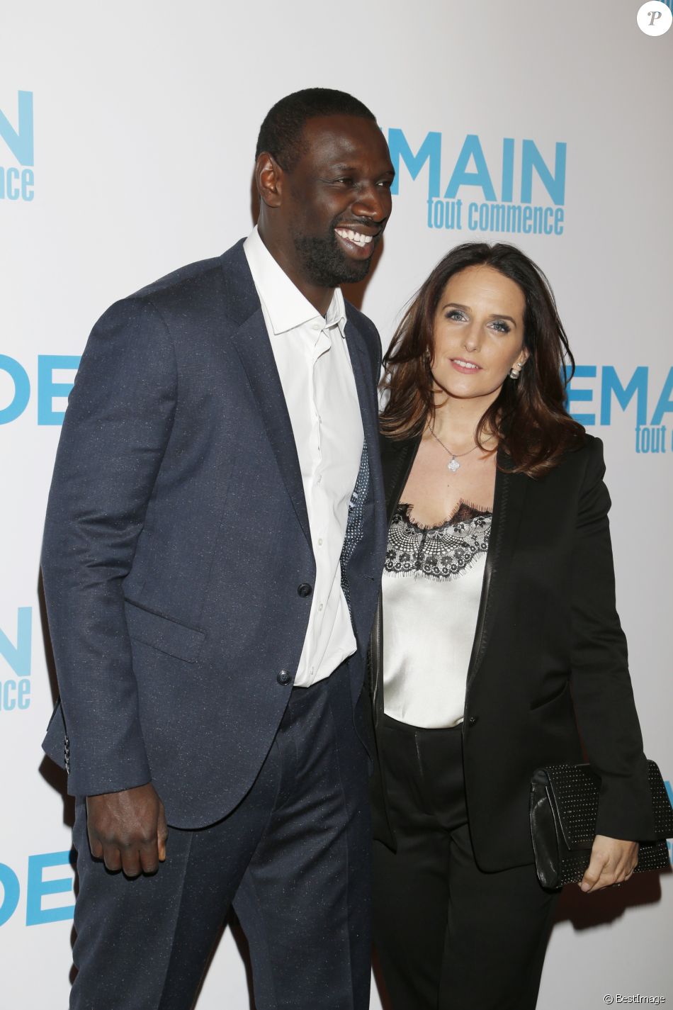 Omar Sy et sa femme Hélène lors de l'avant-première du ...