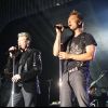 Exclu - Johnny et David Hallyday en concert à Monaco, "Tour 66", le 19 septembre 2009.