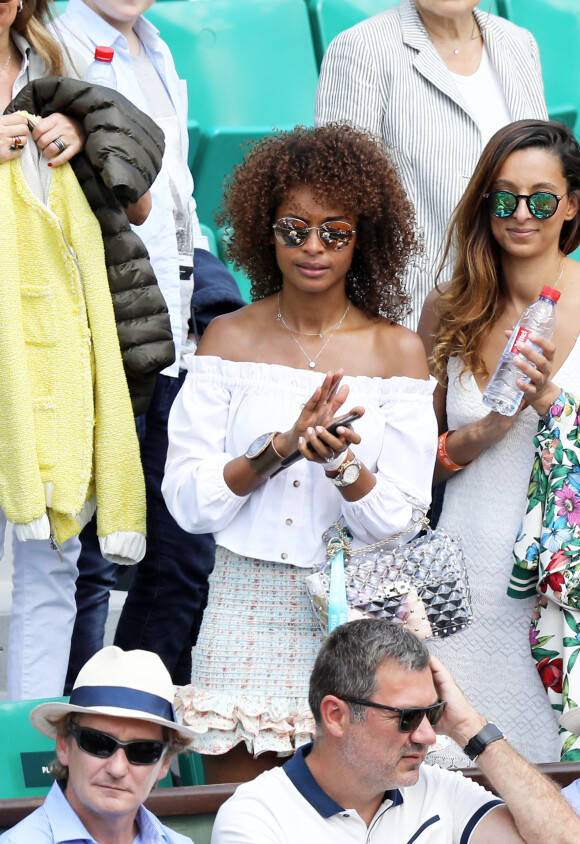 Susan Gossage encourage son compagnon Jérémy Chardy lors des internationaux de Roland Garros à Paris le 30 mai 2018. © Cyril Moreau - Dominique Jacovides / Bestimage