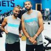Tony Parker et Nicolas Batum, nouvelle recre des Charlotte Hornets. Le 30 août 2018.