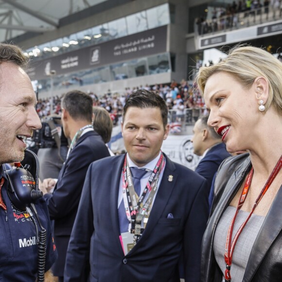Charlene de Monaco au Grand Prix d'Abu Dhabi le 25 novembre 2018.