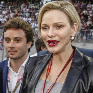 Charlene de Monaco au Grand Prix d'Abu Dhabi le 25 novembre 2018.