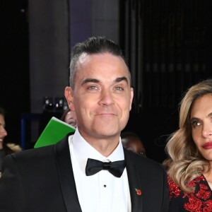 Robbie Williams et sa femme Ayda Field lors des "Pride of Britain Awards 2018" au Grosvenor House Hotel à Londres, le 29 octobre 2018.