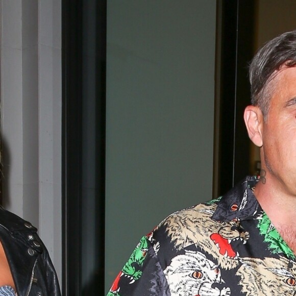 Robbie Williams et sa femme Ayda Field au restaurant Catch à West Hollywood, le 14 septembre 2018