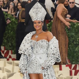 Rihanna à l'ouverture du Met Gala à New York, le 7 mai 2018.