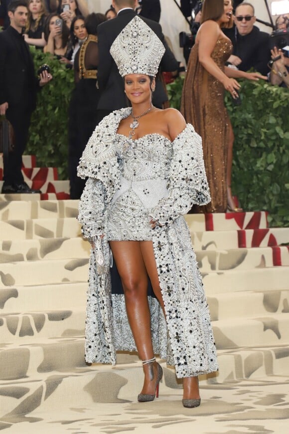 Rihanna à l'ouverture du Met Gala à New York, le 7 mai 2018.