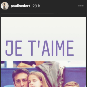 Image de la story Instagram de Pauline Ducruet pour l'anniversaire de son père Daniel Ducruet, le 27 novembre 2018. Avec Louis lors du tournoi de tennis de Mone-Carlo en 2003.