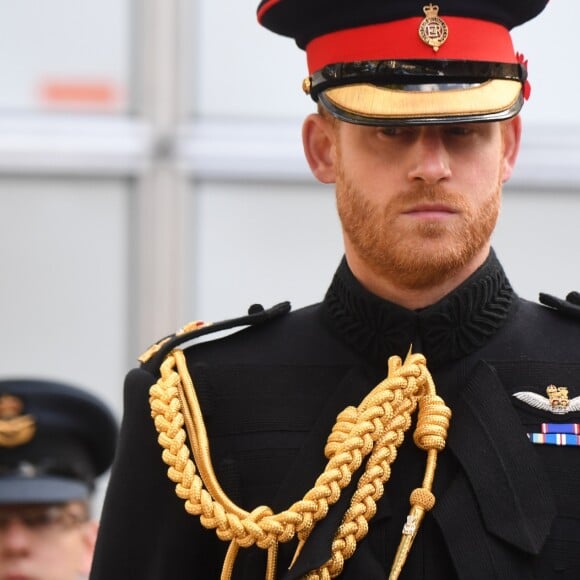 Le prince Harry assiste à la commémoration des champs du souvenir à l'abbaye de Westminster à Londres le 8 novembre 2018.