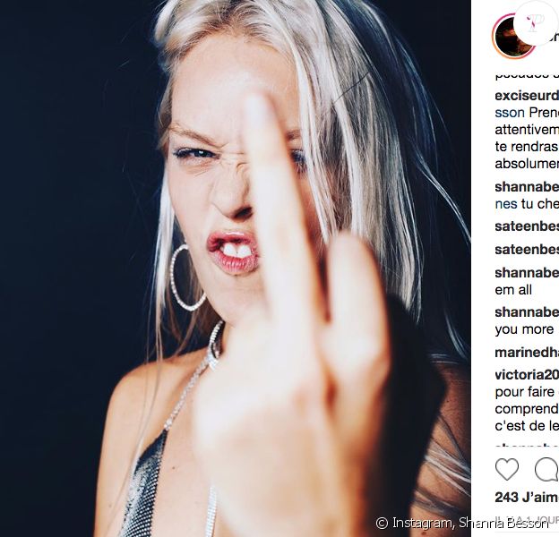 Shanna Besson soutient son père Luc Besson face aux accusations d'agressions sexuelles, le 1er décembre 2018. En commentaires, Sateen (une autre des filles du cinéaste) réplique.