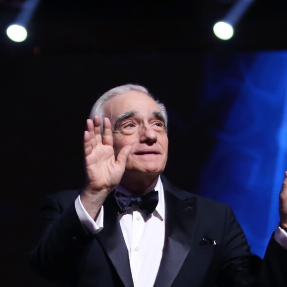 M. Scorsese honore Robert De Niro au 17ème festival du film de Marrakech. Robert de Niro a reçu des mains de son vieil ami et complice "Marty", M. Scorsese, l'étoile d'Or du festival international de Marrakech, en hommage à sa carrière exceptionnelle d'acteur. Marrakech le 1er décembre 2018. © Denis Guignebourg/Bestimage
