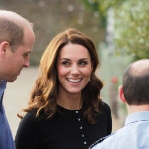 Le prince William, duc de Cambridge, et Catherine Kate Middleton, duchesse de Cambridge, arrivent à une fête de Noël pour le personnel de la RAF (Royal Air Force) Coningsby et Marham à Londres le 4 décembre 2018.