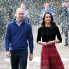 Le prince William, duc de Cambridge, et Catherine Kate Middleton, duchesse de Cambridge, arrivent à une fête de Noël pour le personnel de la RAF (Royal Air Force) Coningsby et Marham à Londres le 4 décembre 2018.