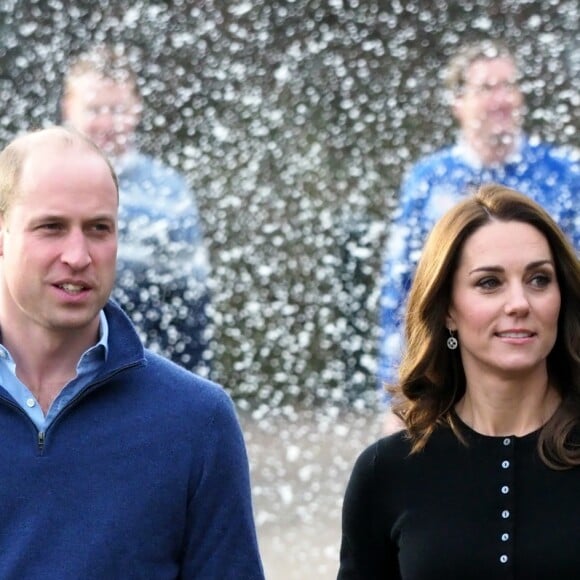 Le prince William, duc de Cambridge, et Catherine Kate Middleton, duchesse de Cambridge, arrivent à une fête de Noël pour le personnel de la RAF (Royal Air Force) Coningsby et Marham à Londres le 4 décembre 2018.