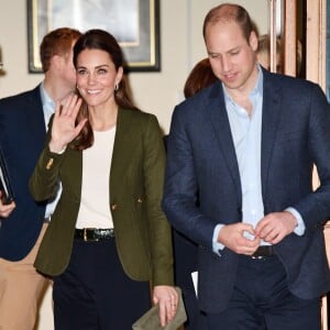 Le prince William et Catherine (Kate) Middleton se rendent sur la base militaire de la Royal Air Force (RAF) d'Akrotiri, à Chypre, pour rencontrer les soldats, les familles résidant sur la base, le personnel de la station et des membres de la communauté locale. Le 5 décembre 2018.