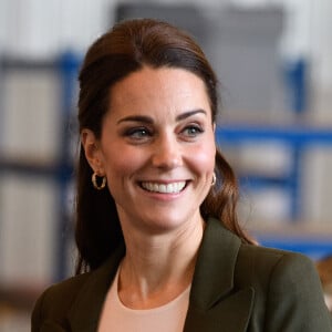 Le prince William et Catherine (Kate) Middleton se rendent sur la base militaire de la Royal Air Force (RAF) d'Akrotiri, à Chypre, pour rencontrer les soldats, les familles résidant sur la base, le personnel de la station et des membres de la communauté locale. Le 5 décembre 2018.