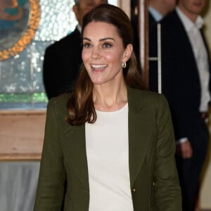 Le prince William et Catherine (Kate) Middleton se rendent sur la base militaire de la Royal Air Force (RAF) d'Akrotiri, à Chypre, pour rencontrer les soldats, les familles résidant sur la base, le personnel de la station et des membres de la communauté locale. Le 5 décembre 2018.