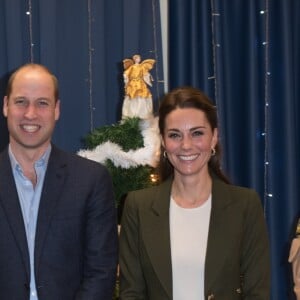 Le prince William et Catherine (Kate) Middleton se rendent sur la base militaire de la Royal Air Force (RAF) d'Akrotiri, à Chypre, pour rencontrer les soldats, les familles résidant sur la base, le personnel de la station et des membres de la communauté locale. Le 5 décembre 2018.