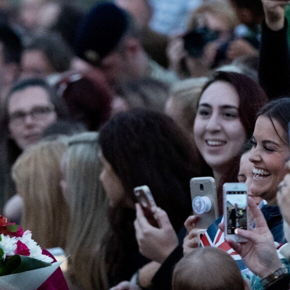 Le prince William et Catherine (Kate) Middleton se rendent sur la base militaire de la Royal Air Force (RAF) d'Akrotiri, à Chypre, pour rencontrer les soldats, les familles résidant sur la base, le personnel de la station et des membres de la communauté locale. Le 5 décembre 2018.