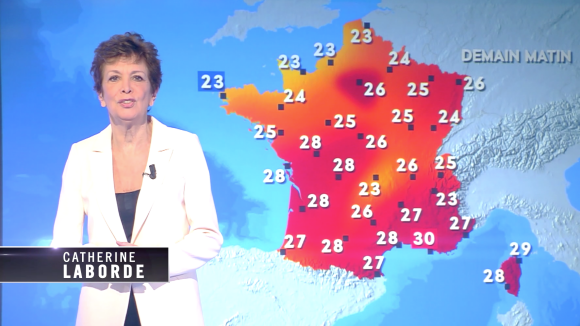 Catherine Laborde : Son bref retour à la météo pour un bulletin catastrophe !