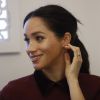 Meghan Markle (enceinte), duchesse de Sussex, rend visite à la Hubb Community Kitchen à Londres le 21 novembre 2018.