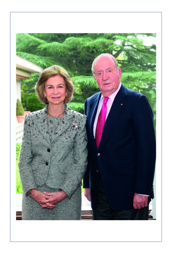 Carte de voeux du roi Juan Carlos et de la reine Sofia le 10 décembre 2018.