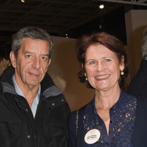 Exclusif - Michel Cymes, sa femme Nathalie et Alexia Laroche-Joubert - Dîner à la fondation Cartier au profit de La Chaîne de l'Espoir à Paris, le 14 décembre 2018. © Coadic Guirec/Bestimage