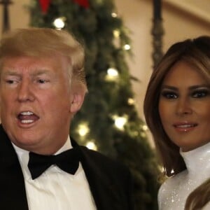 Le président Donald Trump et la première dame Melania Trump participent au bal du Congrès à la Maison Blanche à Washington le 15 décembre 2018.