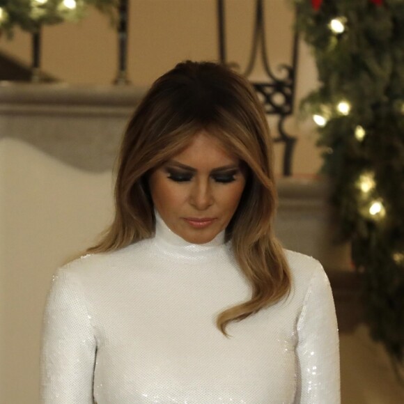 La première dame Melania Trump au bal du Congrès à la Maison Blanche à Washington le 15 décembre 2018.