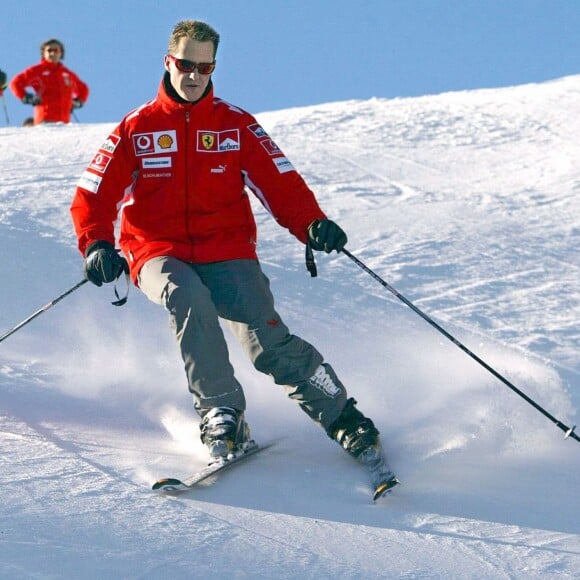 Michael Schumacher à Madonna di Campiglio, le 11 janvier 2005