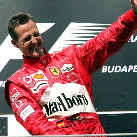 Michael Schumacher remporte le Grand Prix de Hongrie le 16 août 2004.