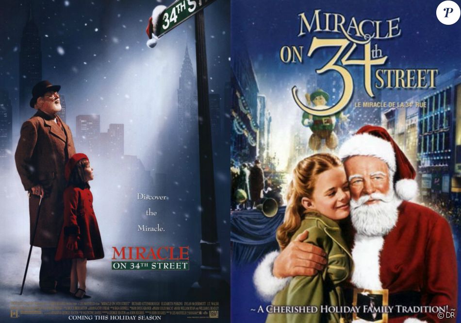 Miracle sur la 34ème rue (à gauche en 1994, en droite en 1947) - Purepeople