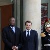 Le président de la République Emmanuel Macron reçoit le Président du Burkina Faso Roch Marc Christian Kaboré au palais de l'Elysée à Paris le 17 décembre 2018. © Stéphane Lemouton / Bestimage