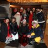 Exclusif - La fanzouze Virgine, Caroline Ithurbide, le Père Noël, Jean-Michel Maire, Matthieu Delormeau, Kelly Vedovelli, Delphine Wespiser, Maxime Guény, Gilles Verdez, Isabelle Morini-Bosc, Benjamin Castaldi, le fanzouze Benjamin et Cyril Hanouna dans la maison du Père Noël, le 2 décembre 2018. L'équipe de l'émision "Touche Pas à Mon Poste !" sur le tournage du prime spécial "Baba en Laponie: à la recherche du Père Noël". Diffusion le 19 décembre à partir de 21h. © Sébastien Valiela/Bestimage
