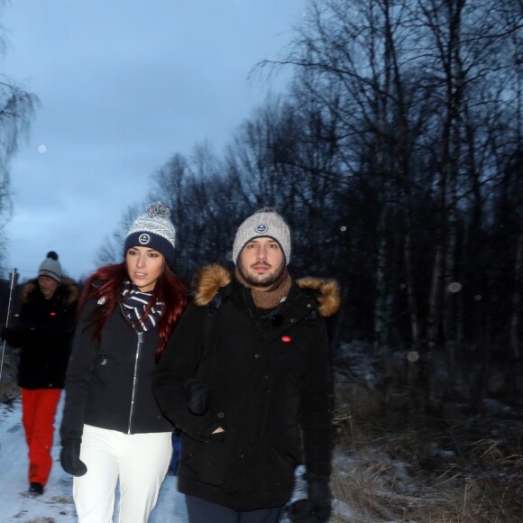 Exclusif - Isabelle Morini-Bosc, Matthieu Delormeau, Delphine Wespise et Maxime Guény lors de la journée à la recherche de la maison du Père Noël proche de Köngäs, Finlande, le 2 décembre 2018 - L'équipe de l'émision "Touche Pas à Mon Poste !" sur le tournage du prime spécial "Baba en Laponie: à la recherche du Père Noël". Diffusion le 19 décembre à partir de 21h. © Sébastien Valiela/Bestimage