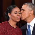 Michelle et Barack Obama à la Maison-Blanche, avant l'investiture de Donald Trump, 45e président des Etats-Unis. Washington, le 20 janvier 2017.