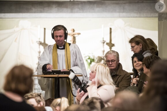 Messe en hommage au DJ Tim Bergling, alias Avicii en l'église Hedvig Eleonora à Stockholm le 16 novembre 2018.