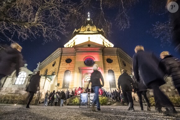 Messe en hommage au DJ Tim Bergling, alias Avicii en l'église Hedvig Eleonora à Stockholm le 16 novembre 2018.