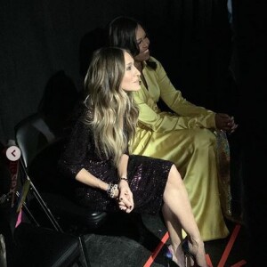 Sarah Jessica Parker et Michelle Obama au Barclays Center à Brooklyn. Décembre 2018.