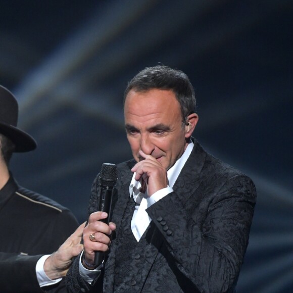 Exclusif - Nikos Aliagas, Daniel Guichard et Kendji Girac lors de l'enregistrement de l'émission "La chanson Secrète" présentée par Nikos Aliagas à la Seine Musicale à Boulogne-Billancourt, qui sera diffusée le 29 décembre en prime time sur TF1. © D.Guignebourg-G.Gorassini / Bestimage