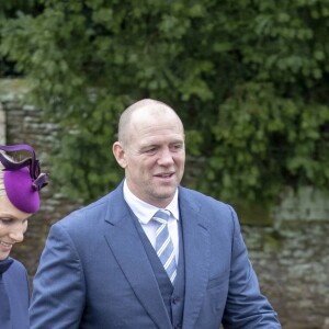 Zara et Mike Tindall à la messe de Noël à l'église Sainte-Marie-Madeleine à Sandringham, le 25 décembre 2018.