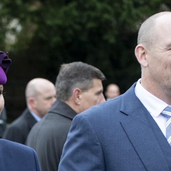 Zara et Mike Tindall à la messe de Noël à l'église Sainte-Marie-Madeleine à Sandringham, le 25 décembre 2018.