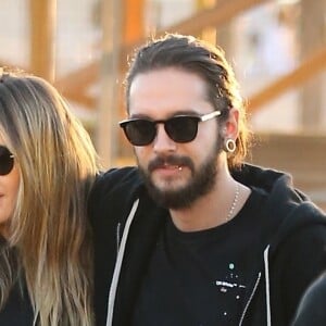 Heidi Klum fait un balade avec son fiancé Tom Kaulitz et trois de ses enfants à Santa Monica le 29 décembre 2018.