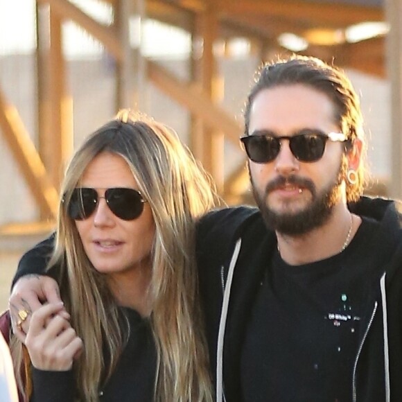 Heidi Klum fait un balade avec son fiancé Tom Kaulitz et trois de ses enfants à Santa Monica le 29 décembre 2018.